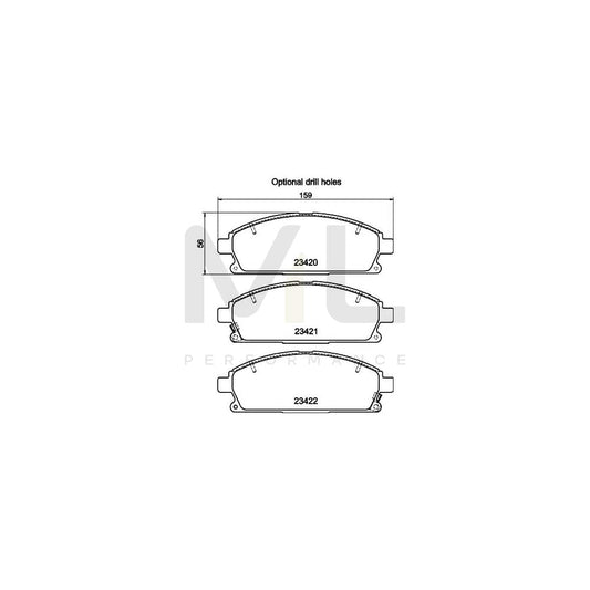 Hella 8DB 355 009-661 Brake Pad Set With Acoustic Wear Warning