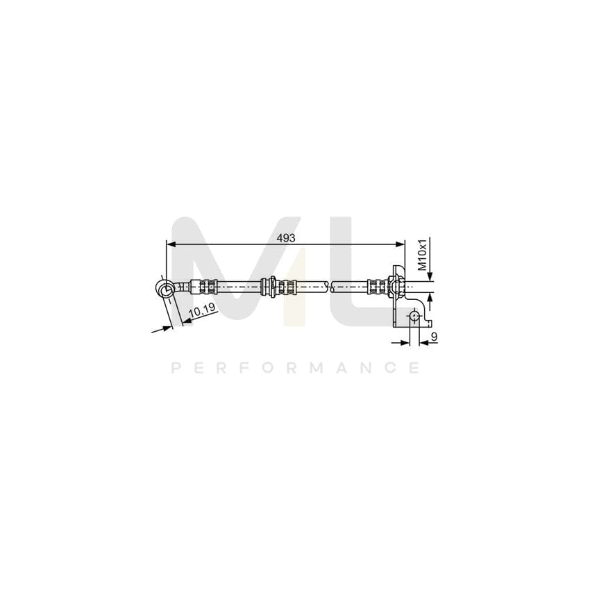 BOSCH 1 987 476 371 Brake Hose for HYUNDAI Santa Fe I (SM) 484mm, M10x1 | ML Performance Car Parts