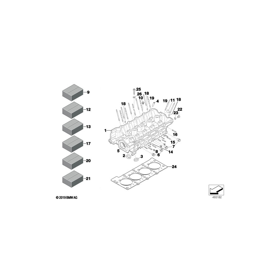 Genuine BMW 11121416154 Classic Valve Guide 6/12,6mm "1" (Inc. E36 320i) | ML Performance US Car Parts
