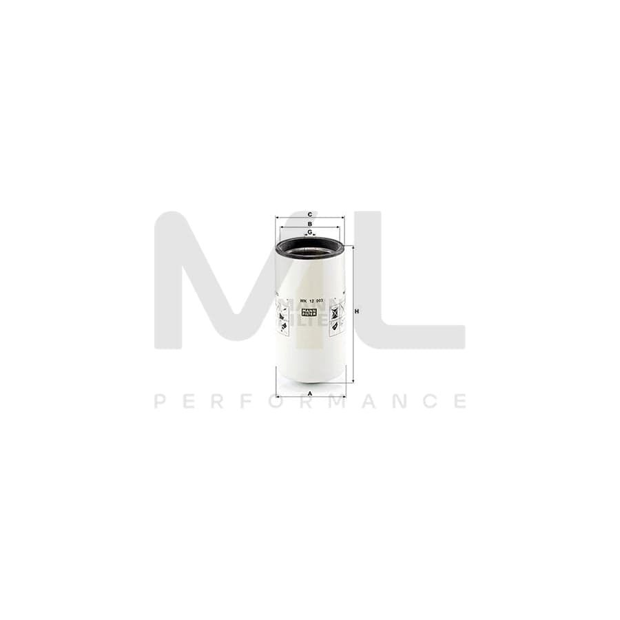 MANN-FILTER WK 12 003 Fuel filter Spin-on Filter