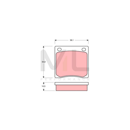 TRW Gdb126 Brake Pad Set Not Prepared For Wear Indicator | ML Performance Car Parts