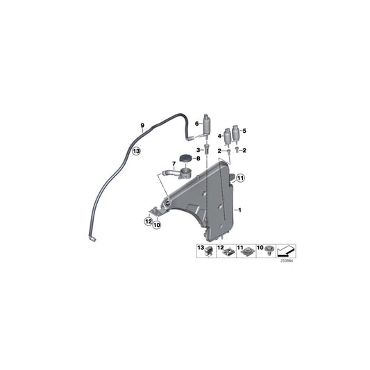 Genuine BMW 61667241674 F31 F21 Washer Fluid Reservoir (Inc. M135i, 320iX & 118i) | ML Performance US Car Parts