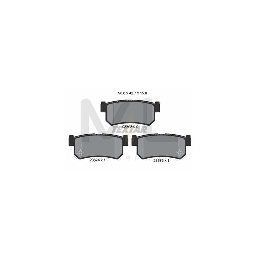 TEXTAR 2367301 Brake pad set with acoustic wear warning | ML Performance Car Parts