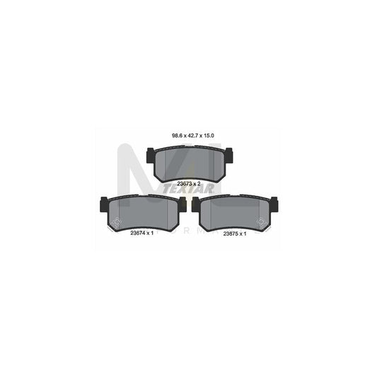 TEXTAR 2367301 Brake pad set with acoustic wear warning | ML Performance Car Parts