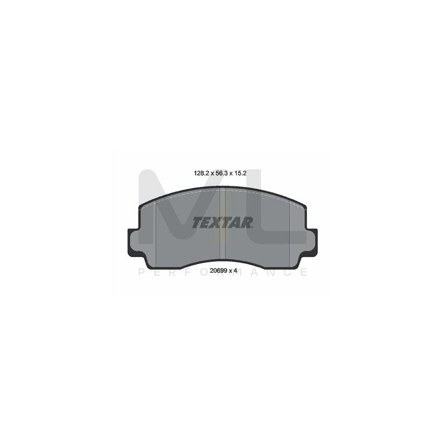 TEXTAR 2069901 Brake pad set not prepared for wear indicator | ML Performance Car Parts