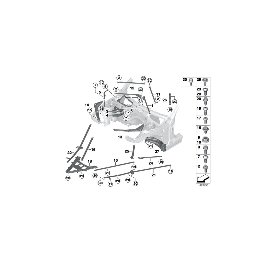 Genuine BMW 51617435132 F31 F87 Reinforcement On Firewall (Inc. 220d, M140iX & 420d) | ML Performance US Car Parts