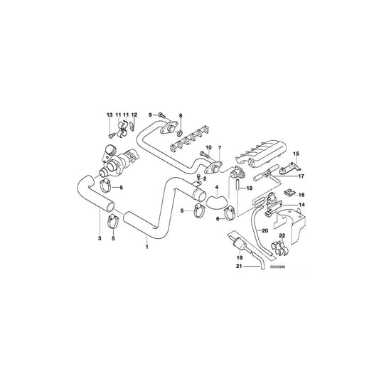 Genuine BMW 11612246418 E36 Pressure Pipe Without Exhaust Gas Valve (Inc. 325td) | ML Performance UK Car Parts