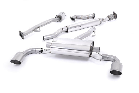 MillTek SSXSB041 Scion Subaru Toyota Primary Cat-Back Resonated (Quieter) with Brushed Titanium Tips (Inc. FR-S, BRZ, GT86)