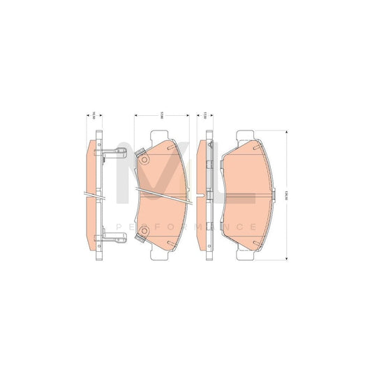 TRW Gdb3478 Brake Pad Set For Honda Civic Viii Saloon (Fd, Fa) With Acoustic Wear Warning, With Accessories | ML Performance Car Parts