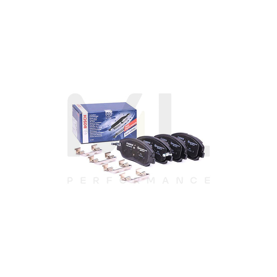 Bosch 0986494631 Brake Pad Set With Acoustic Wear Warning, With Anti-Squeak Plate, With Spring BP1162 | ML Performance Car Parts