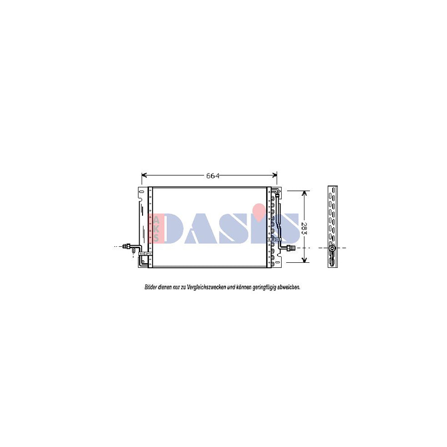 AKS Dasis 222060N Air Conditioning Condenser for Volvo 850