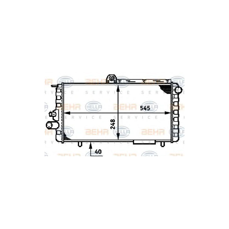 Hella 8MK 376 720-121 Engine Radiator