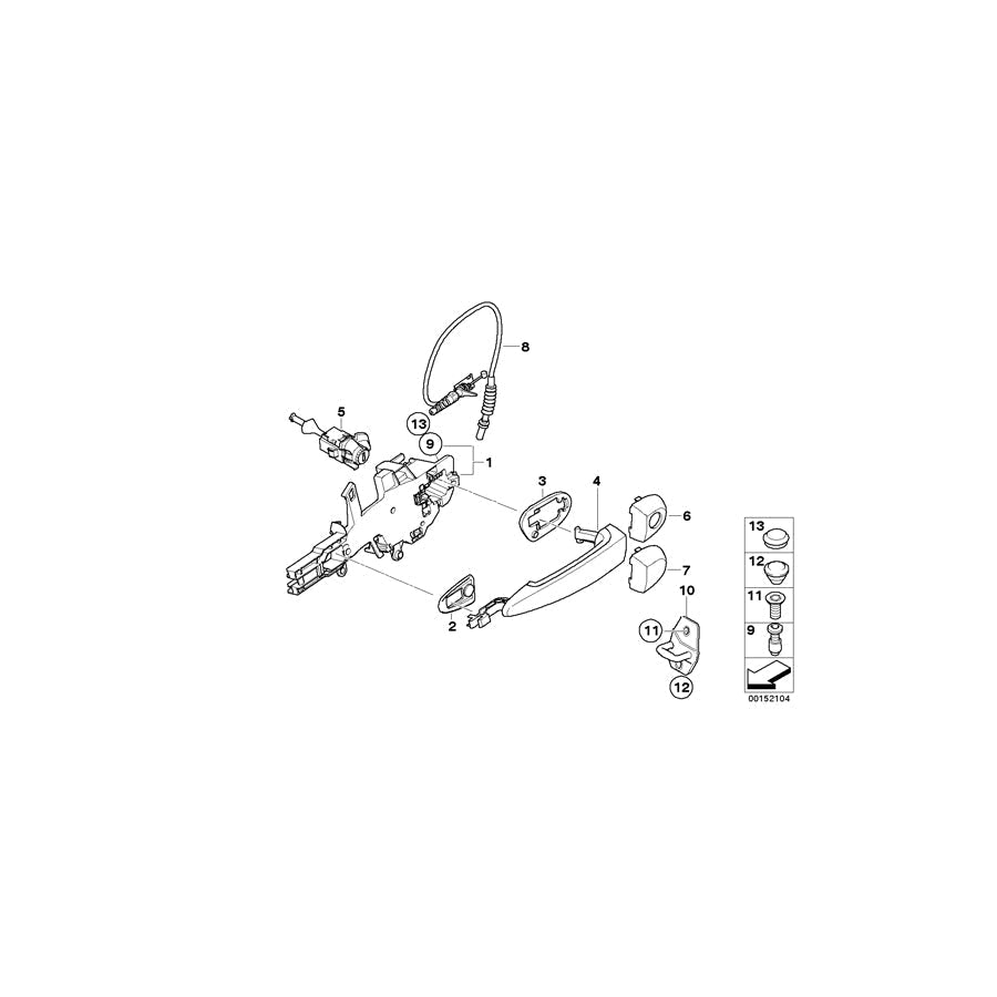 Genuine BMW 51217187881 E70 Catch With Key Left (Inc. X5 3.5d, X5 3.0si & X5 M50dX) | ML Performance UK Car Parts