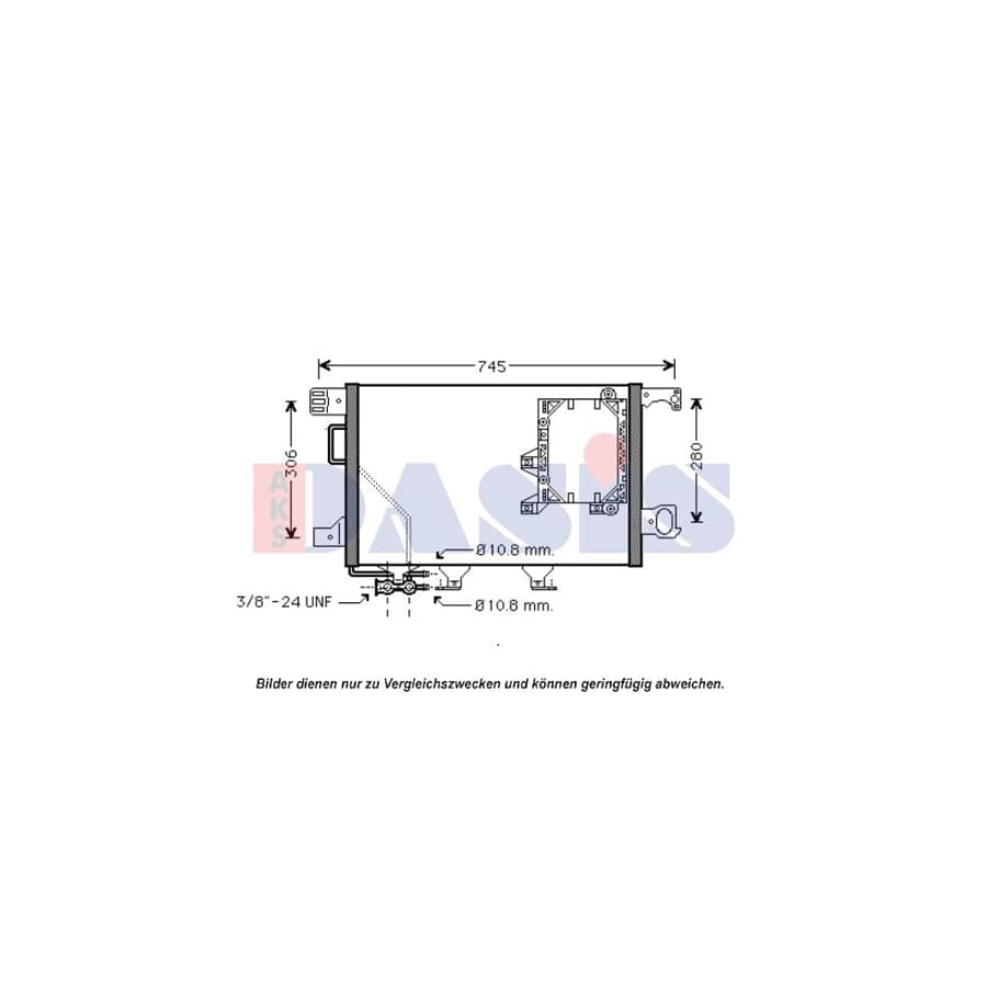 AKS Dasis 122031N Air Conditioning Condenser Suitable for Mercedes-Benz Clk