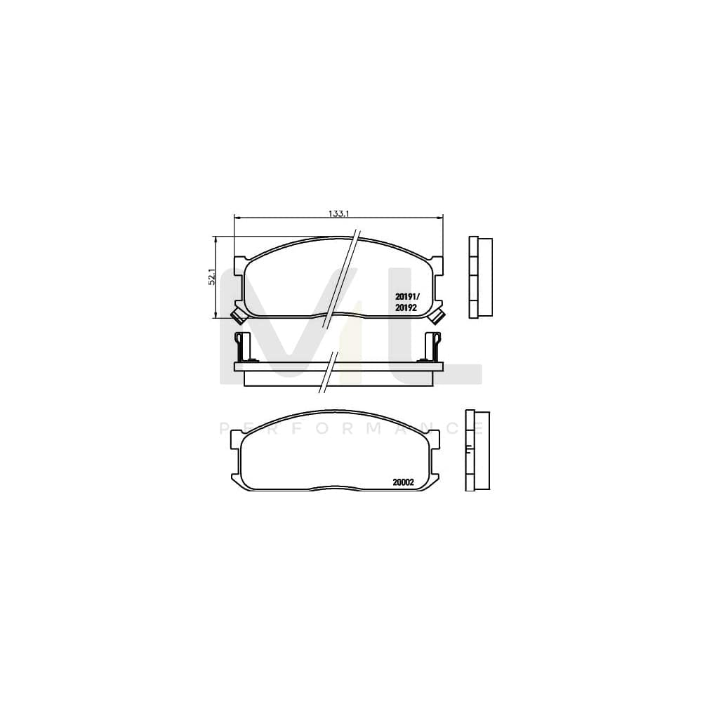 Hella 8DB 355 006-211 Brake Pad Set With Acoustic Wear Warning