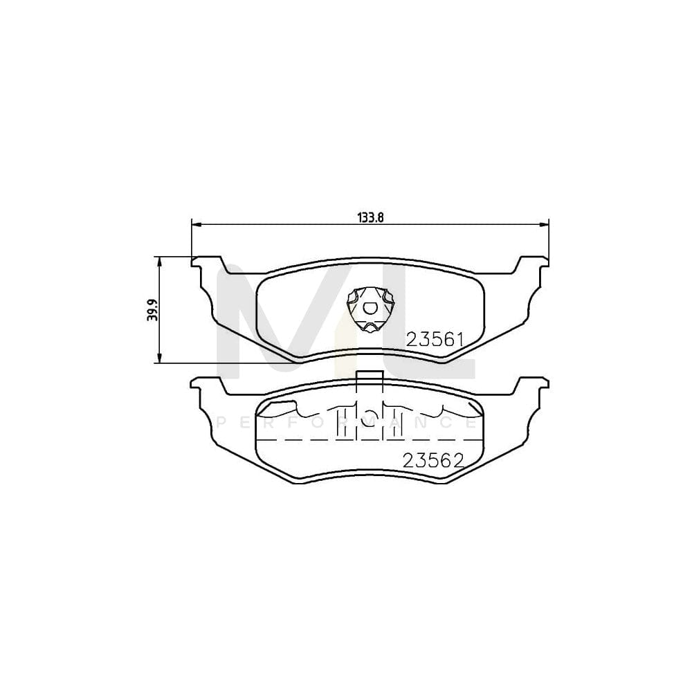Hella 8DB 355 018-661 Brake Pad Set Not Prepared For Wear Indicator
