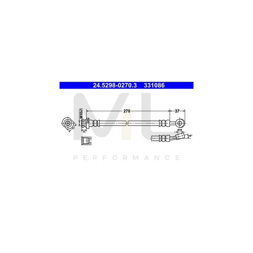 ATE 24.5298-0270.3 Brake Hose 270mm, M10x1