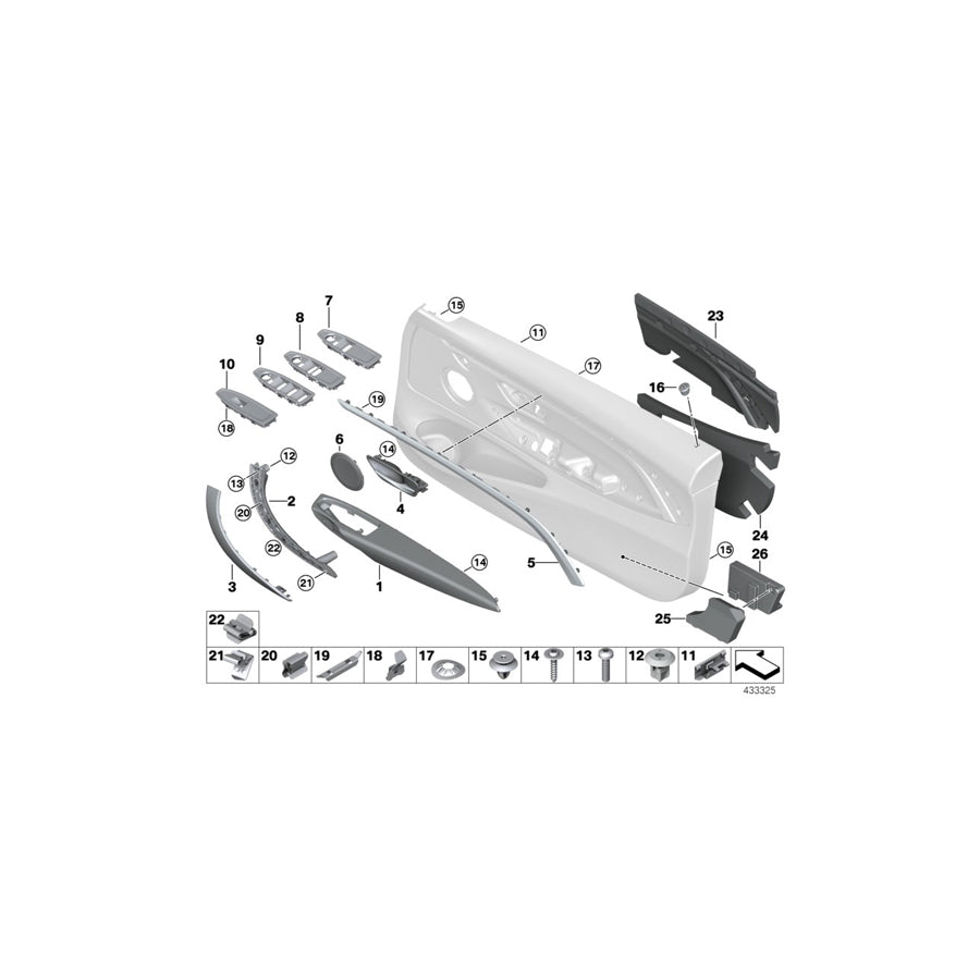 Genuine BMW 51417326363 F33 Cover, Switch, Power Window, Driver Side VENETOBEIGE (Inc. 428iX, 430i & 420d) | ML Performance US Car Parts