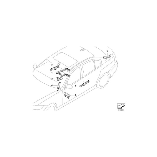 Genuine BMW 61136937111 E90 E91 Wiring Duct A-Pillar, Left (Inc. 330d, 328xi & 316d) | ML Performance US Car Parts