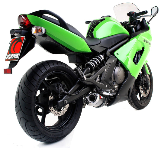 Scorpion EKA74SEO Kawasaki ER6 F / N  Factory Oval Slip-On - Polished Stainless Steel Sleeve | ML Performance US US