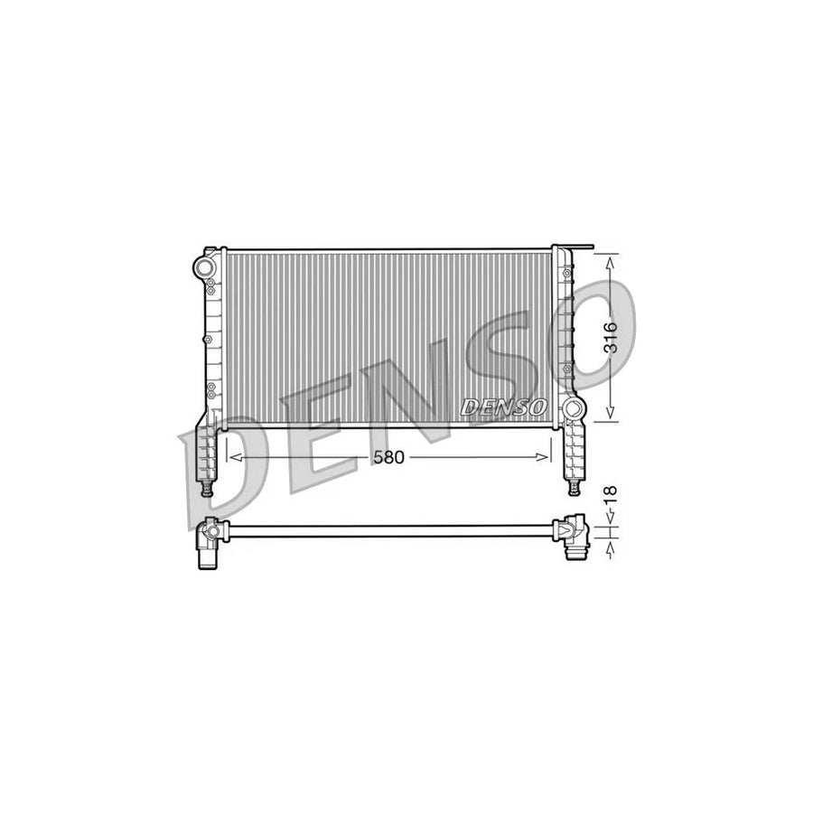 DENSO DRM09064 Engine Radiator for Fiat Doblo