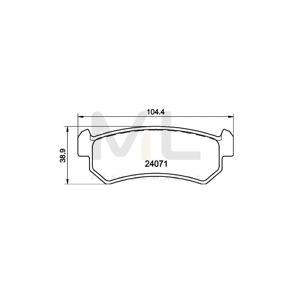 Hella 8DB 355 011-451 Brake Pad Set Not Prepared For Wear Indicator
