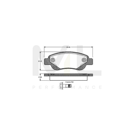 Bosch 0986Tb2927 Brake Pad Set Excl. Wear Warning Contact, With Bolts, With Accessories  | ML Performance Car Parts