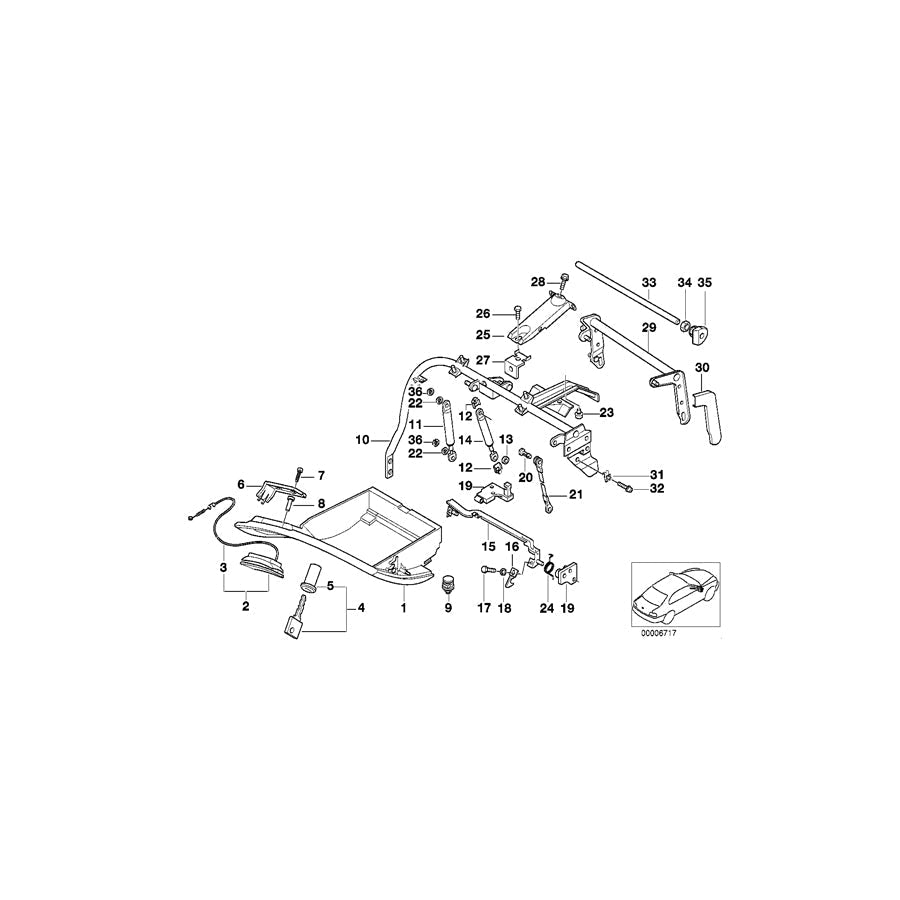 Genuine BMW 51168183063 E38 Glove Box Locking Mechanism (Inc. 740i, 740iLP & 730d) | ML Performance UK Car Parts
