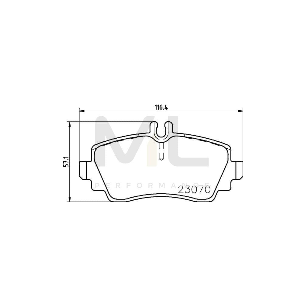 Hella 8DB 355 018-311 Brake Pad Set Suitable For Mercedes-Benz A-Class (W168) Prepared For Wear Indicator, With Brake Caliper Screws, With Accessories