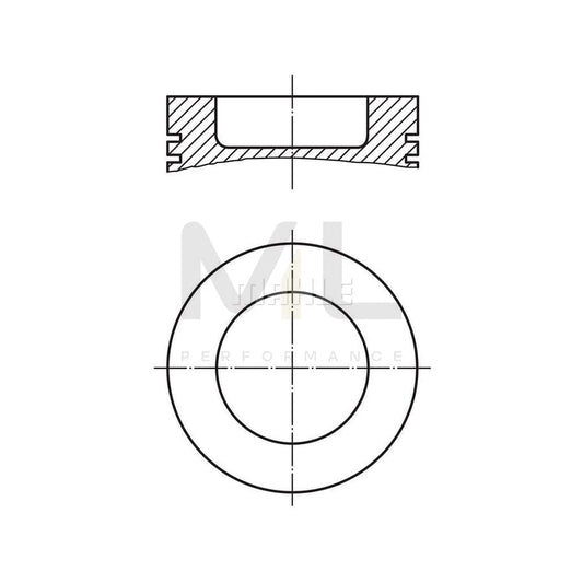 MAHLE ORIGINAL 043 34 00 Piston 84,45 mm, with piston rings, with piston ring carrier, without cooling duct | ML Performance Car Parts