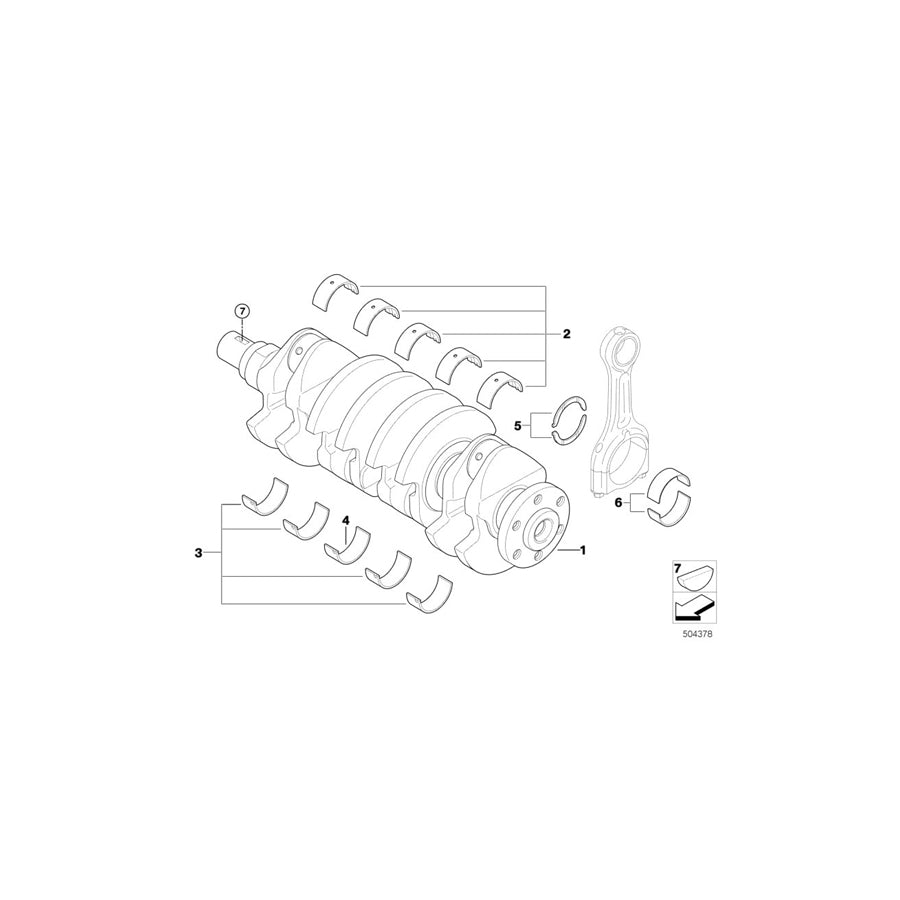 Genuine BMW 11217805944 R56 Crankshaft (Inc. One D & Cooper D) | ML Performance US Car Parts