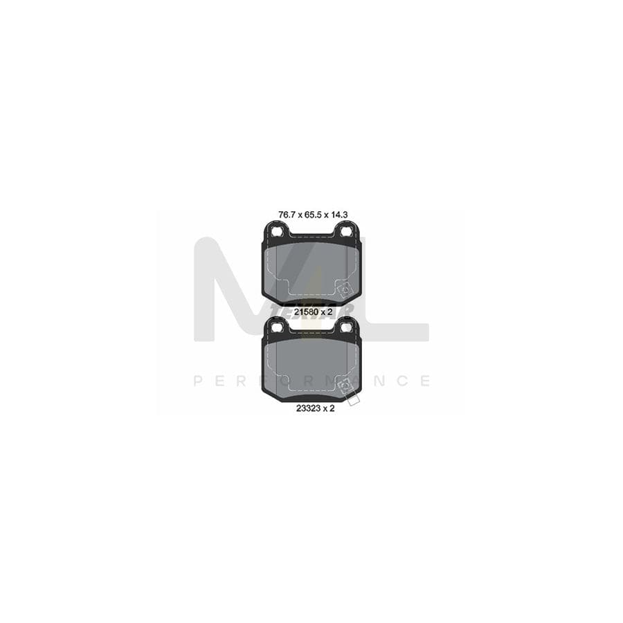 TEXTAR 2158001 Brake pad set with acoustic wear warning | ML Performance Car Parts