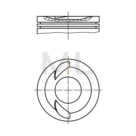 MAHLE ORIGINAL 009 03 00 Piston for LANCIA THEMA 84,0 mm, without cooling duct | ML Performance Car Parts
