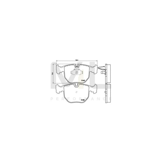 Brembo P 06 048 Brake Pad Set Directional Brake Pads, Prepared For Wear Indicator | ML Performance Car Parts