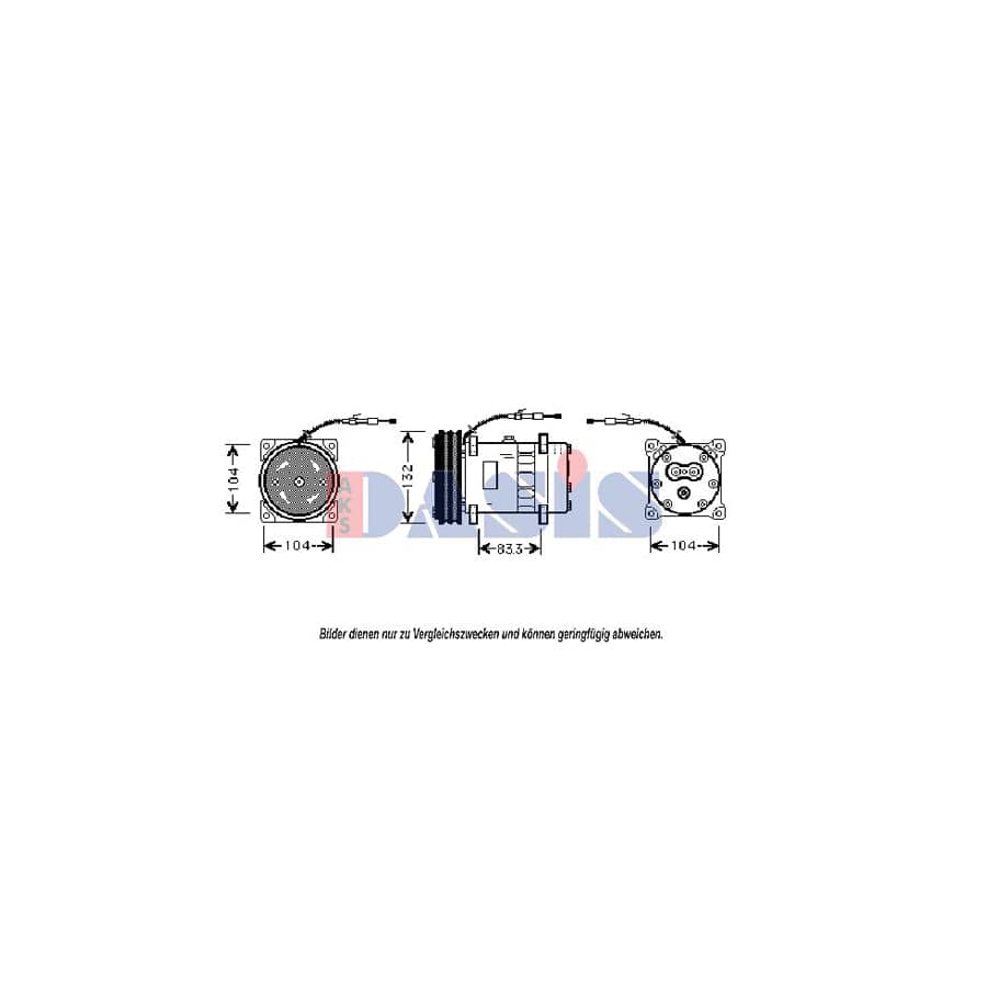 AKS Dasis 851047N Compressor, Air Conditioning