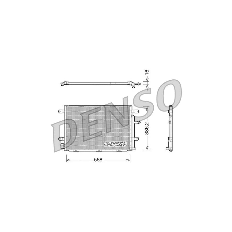 DENSO DCN02019 Air Conditioning Condenser for Audi A4