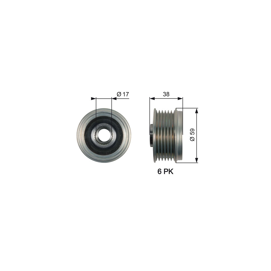 Gates OAP7168 Alternator Freewheel Clutch