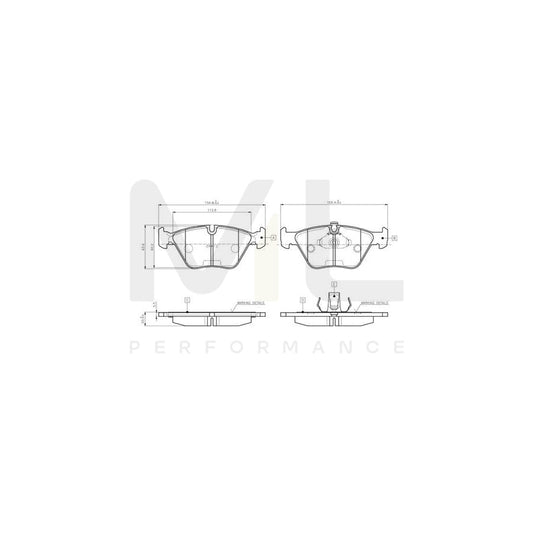 Bosch 0986Tb2598 Brake Pad Set For Bmw 5 Series Excl. Wear Warning Contact  | ML Performance Car Parts