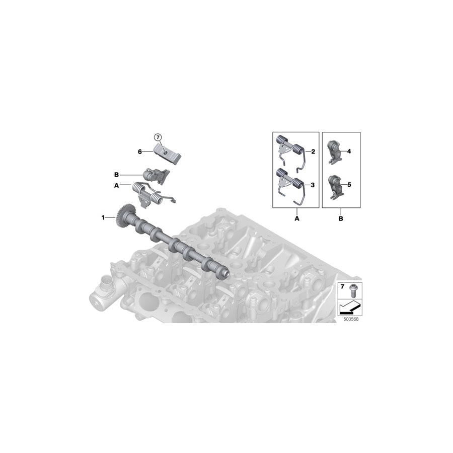 Genuine BMW 11379884077 G07 I12 Intermediate Lever (L-Shaped Contour) "4" (Inc. 225i, M340iX & M240iX) | ML Performance US Car Parts