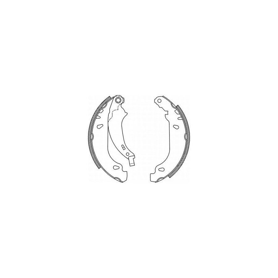ABE C0P019ABE Brake Shoe Set for Peugeot 206