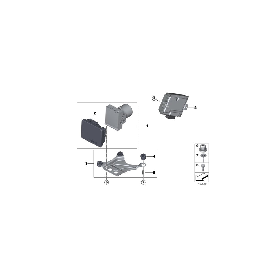 Genuine BMW 34516895891 RR11 RR31 G01 Rp Hydraulic Unit For Dsc (Inc. X4 20dX, 630dX & 640i) | ML Performance US Car Parts