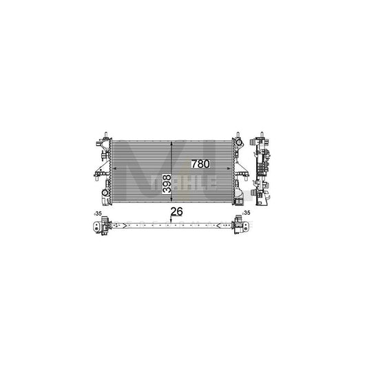 MAHLE ORIGINAL CR 808 000P Engine radiator for FIAT DUCATO Brazed cooling fins, Manual Transmission | ML Performance Car Parts