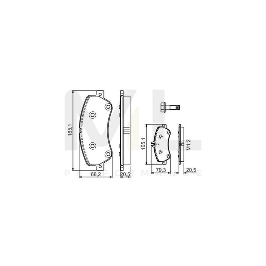 Bosch 0986Tb3193 Brake Pad Set With Bolts  | ML Performance Car Parts