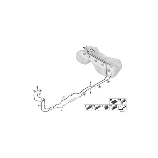 Genuine BMW 16127356580 G12 G31 G11 Fuel Feed Line, Filter (Inc. 640dX, 740dX & 530dX) | ML Performance US Car Parts