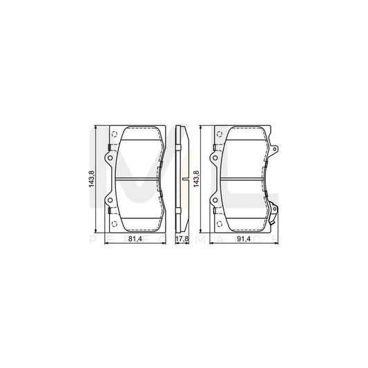 Bosch 0986494693 Brake Pad Set For Nissan Patrol Vi (Y62) With Acoustic Wear Warning, With Anti-Squeak Plate BP1688 | ML Performance Car Parts