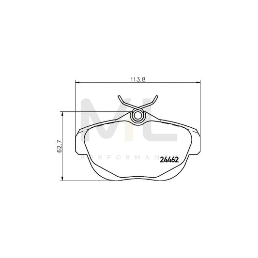 Hella 8DB 355 012-881 Brake Pad Set For Citroën C6 Saloon Not Prepared For Wear Indicator