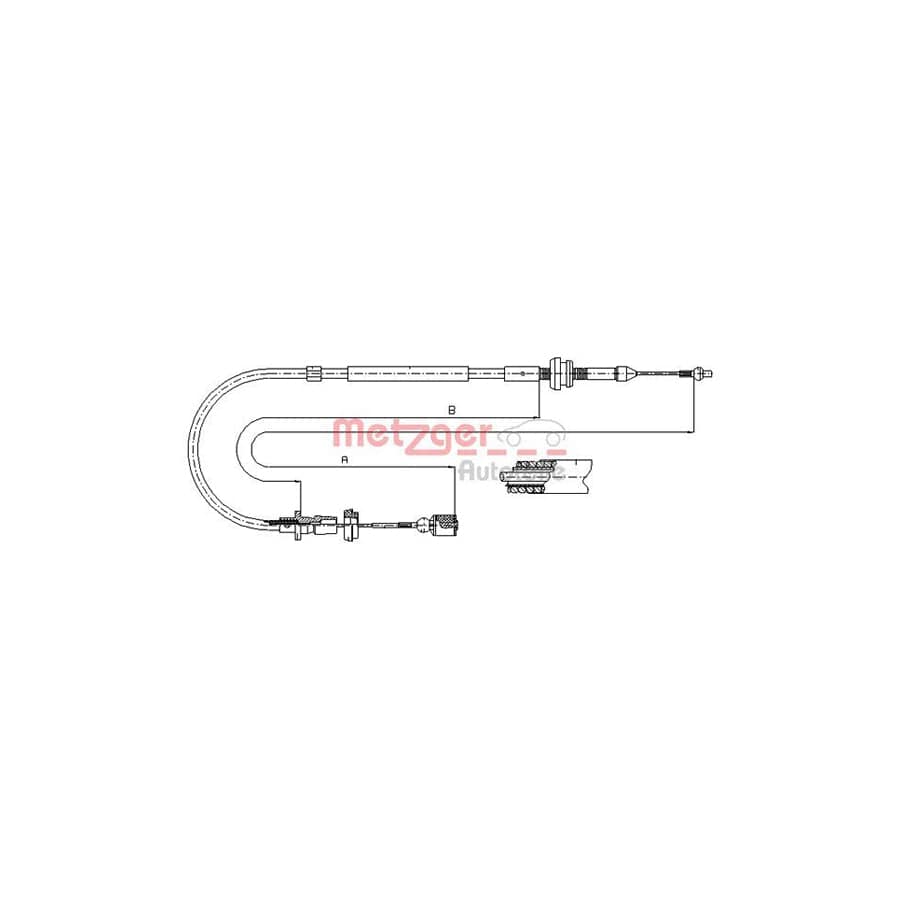 METZGER 10.0861 Throttle Cable