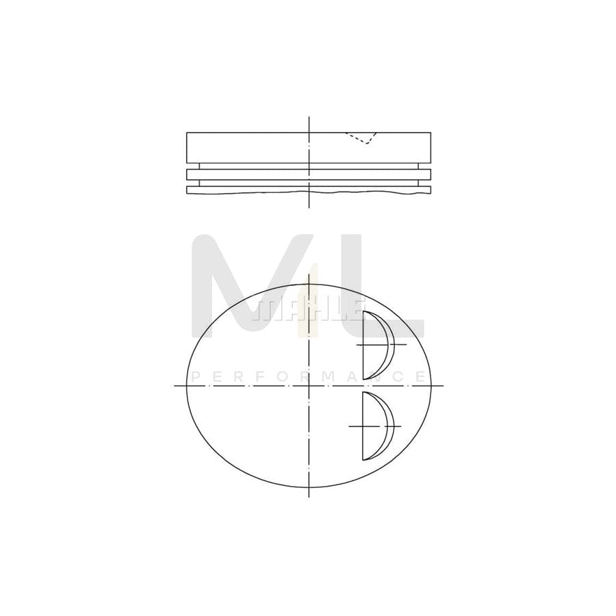 MAHLE ORIGINAL 033 02 00 Piston for AUDI A8 D2 (4D2, 4D8) 84,51 mm | ML Performance Car Parts