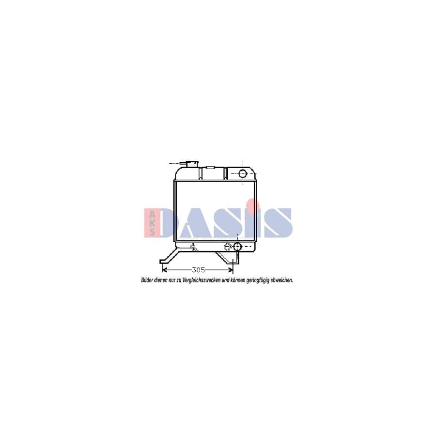 AKS Dasis 160470N Engine Radiator for Peugeot 404