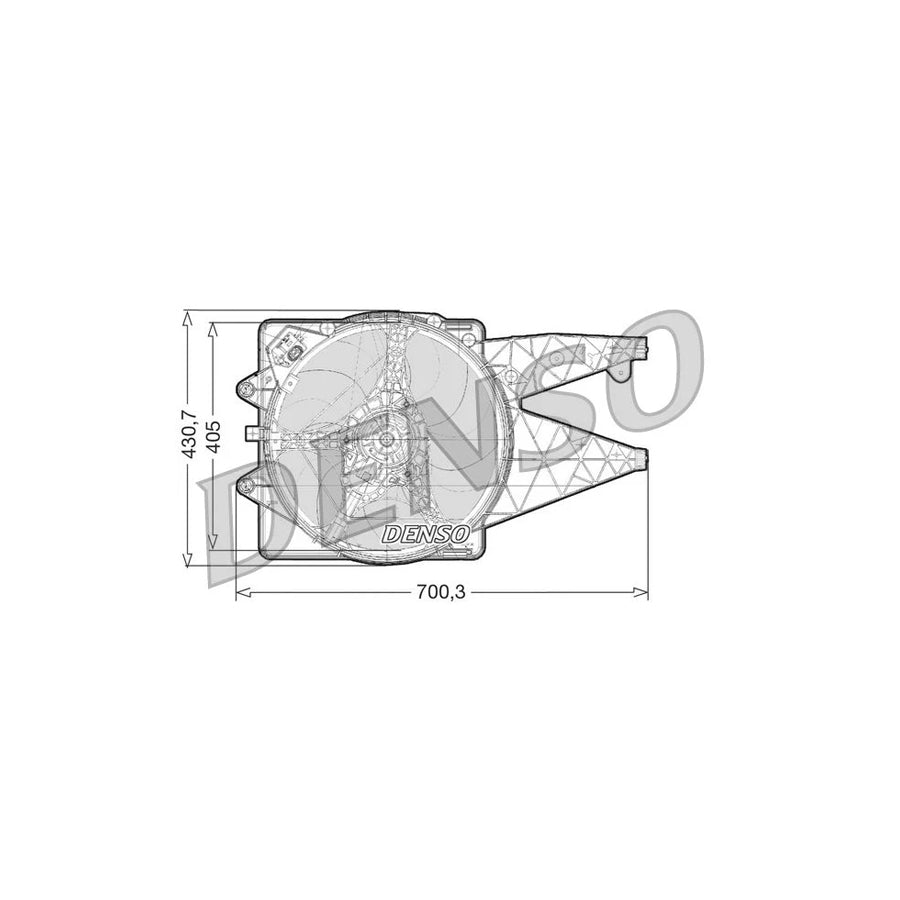 DENSO DER01021 Fan, Radiator for Alfa Romeo Mito (955)